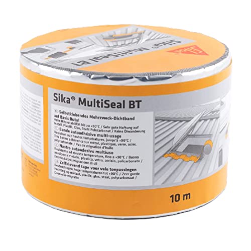 Sika 428305 MultiSeal BT Butyl-Dichtungsband, aluminium, 10mx100mm