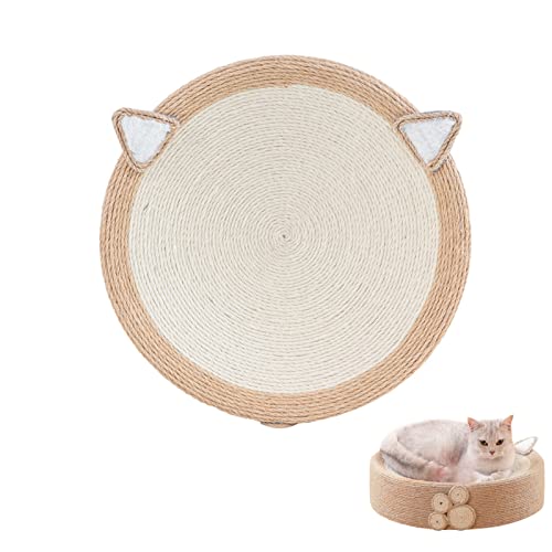 Runde Katzenkratzer - Rundes Cat Sisal Roap Scratcher Lounge Bett - Langlebige Katzenkratzer zum Schutz Ihrer Möbel Jpsdows