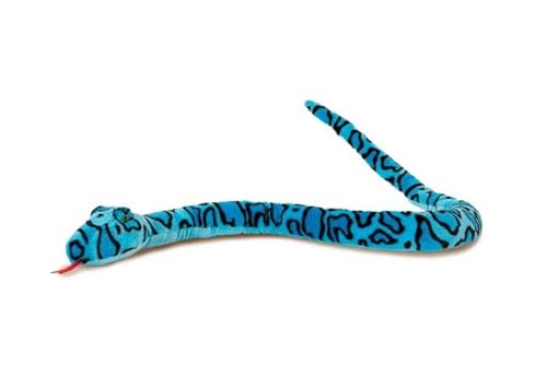 Trigon Stofftier Schlange 150 cm, blau, Kuscheltier Plüschtier Schlangen