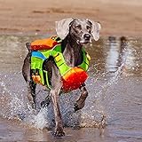 Schwimmweste für Hunde, Haustier-Schwimmwesten für Hunde, Haustier-Rettungsring mit reflektierenden Streifen und Griff für Schwimmbad, Strand, Bootfahren (Größe: XL (47 cm), Farbe: Orange)
