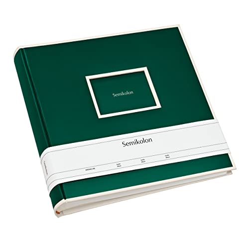 Semikolon (364061) Jumbo Album forest (Grün) - Fotoalbum/Fotobuch mit 100 Blättern cremeweißem Fotokarton mit Pergaminpapier - Format: 30 x 30 cm