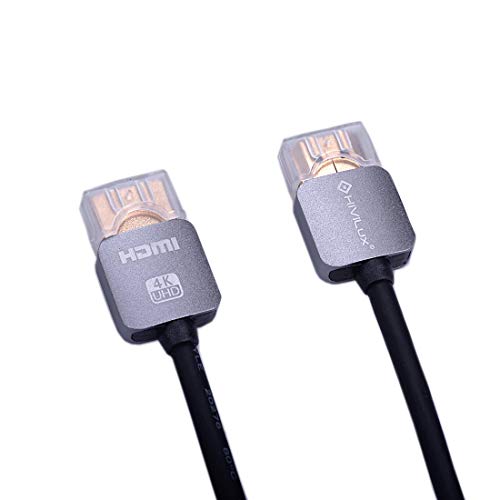 HiViLux Ultra Slim/Flexibel HDMI Kabel [Neuster Standard] Metal Stecker | extra Dünn | 3D | 4K/UHD/2160P | HDR 10| ARC | HDCP | HighSpeed with Ethernet (1m + 2m + 3m)