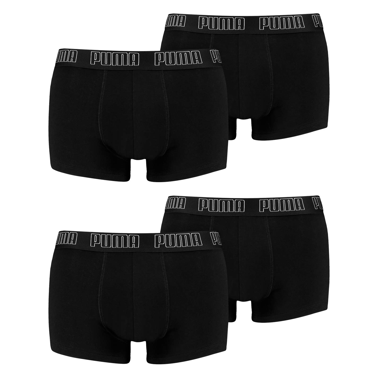 PUMA Herren Shortboxer Unterhosen Trunks 4er Pack, Wäschegröße:M, Artikel:-001 Black
