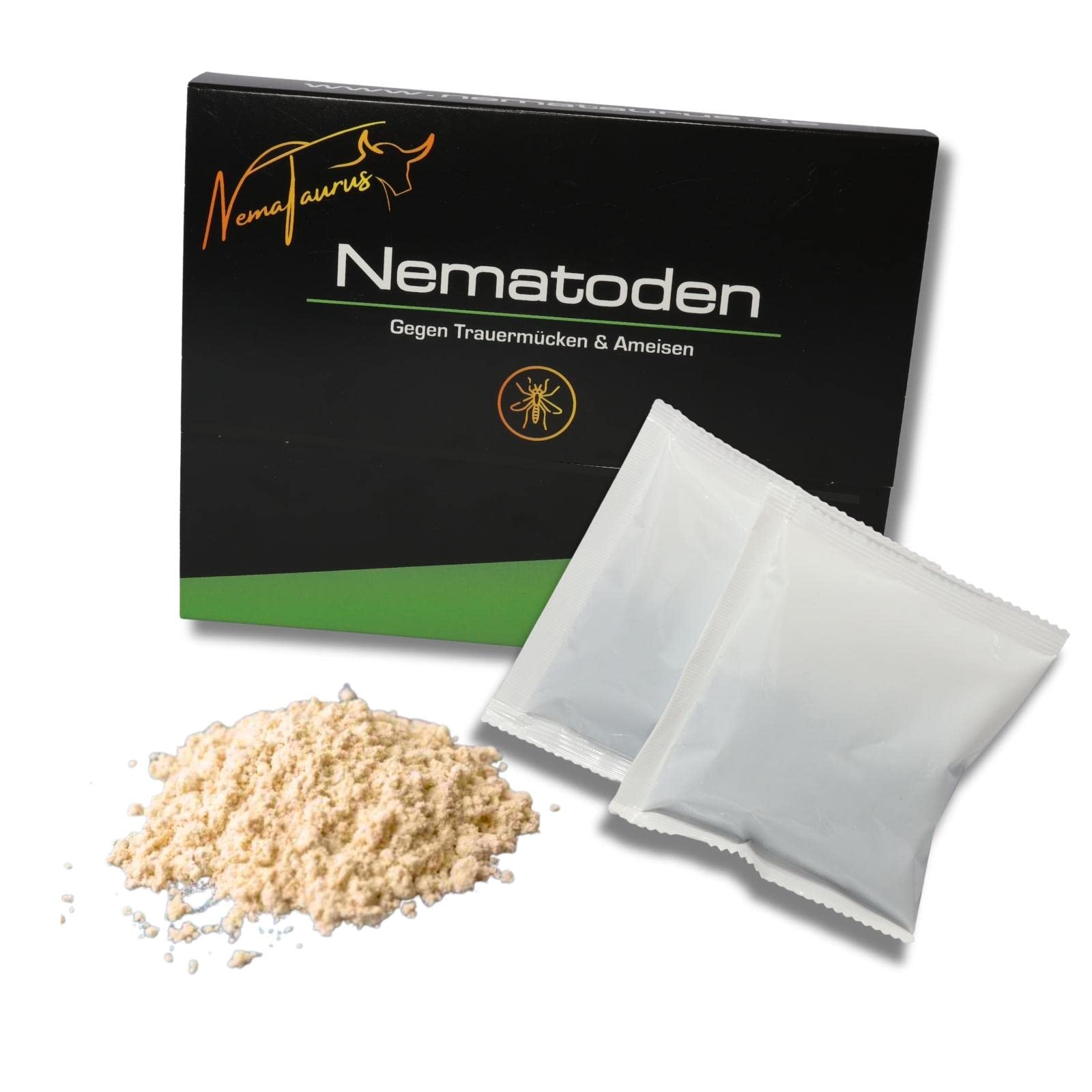 NemaTaurus® SF- Nematoden | zur Bekämpfung von Trauermücken | effektiver, biologischer Pflanzenschutz mit Fadenwürmern (100 Mio für 200 m²)