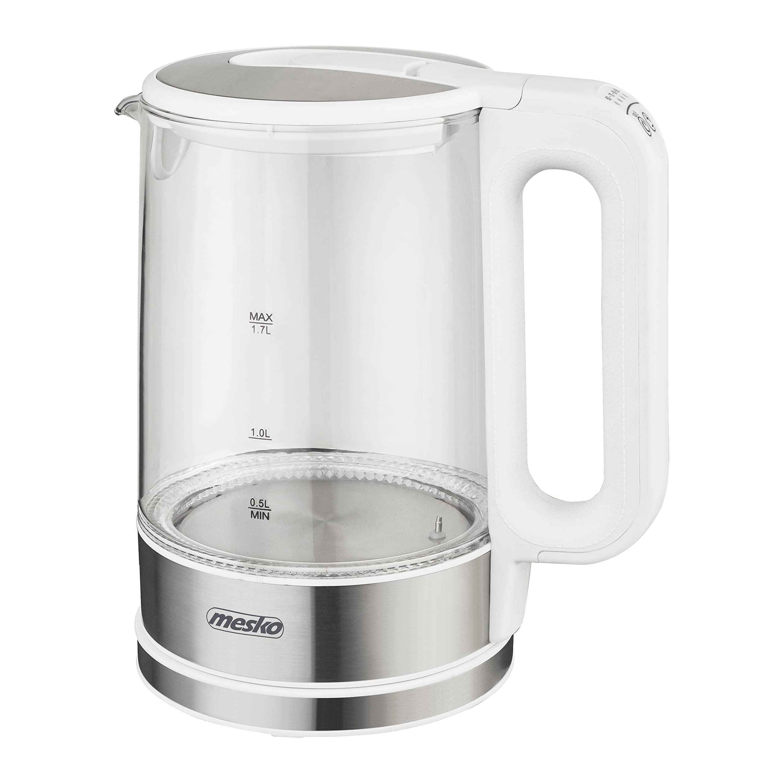Mesko MS 1301w Kettle with Temperature Control, 1.7 L, Tea Kettle with LED Backlight, 2200 W, Kettle