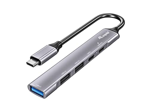 Equip 5-Port USB 3.0/2.0 Hub mit USB-C 100W USB PD - USB 3.2 Gen 1 (3.1 Gen 1) Type-C - USB 2.0 - USB 3.2 Gen 1 (3.1 Gen 1) Type-A - USB 3.2 Gen 1 (3.1 Gen 1) Type-C - 5000 Mbit/s - Silber - Aluminium - 100 W (128962)
