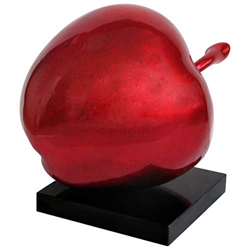 Premier Housewares Hochglänzende Apfel-Skulptur 46x36x43 cm rot