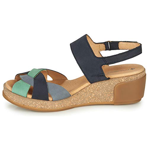 El Naturalista Damen N5008 Pleasant Leaves Peeptoe Sandalen, Blau (Ocean Mixed Ocean Mixed), 40 EU