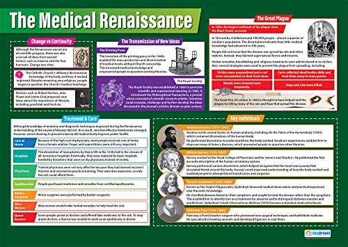 Daydream Education The Medical Renaissance, Geschichtsposter, laminiertes Glanzpapier, 850 mm x 594 mm (A1), Klassenzimmer-Poster, Bildungstabellen