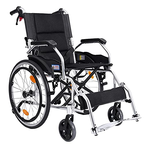 Selbstfahrende Rollstühle Für Erwachsene Mit Klapppedal,Begleiterbetriebener Rollstuhl Leicht Zusammenklappbar,Manueller Rollstuhl Für Behinderte Und Ältere Menschen
