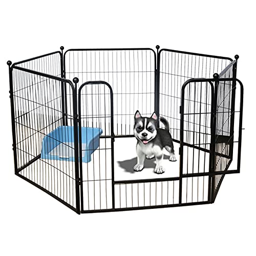 Laufstall für Hunde,Hundelaufstall für Kleintiere,Faltbarer Hündchenstall Huntch Katzenzaun 6 Panel - Höchste 100cm