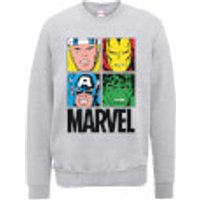 Marvel Multi Colour Main Tile Männer Sweatshirt - Grau - S - Grau