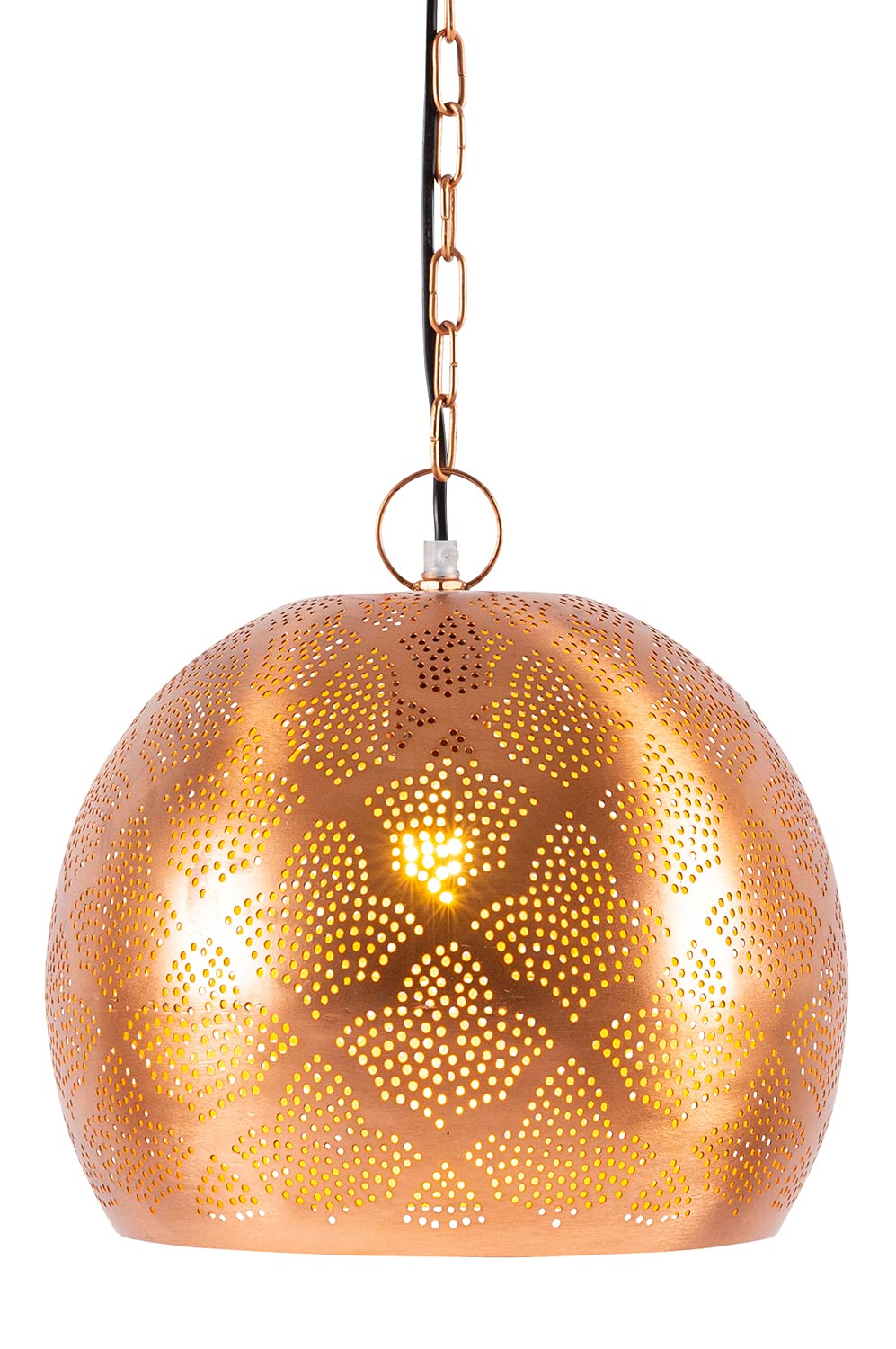 MAADES Moderne Pendelleuchte Rayhana 30cm Kupferfarbig E27 Lampenfassung | Modern Design Lampe Leuchte | Lampen für Wohnzimmer, Küche oder Hängend über den Esstisch