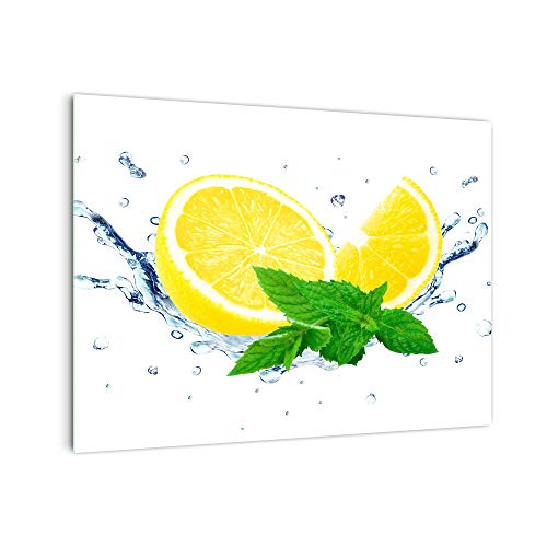 DekoGlas Küchenrückwand 'Zitrone im Wasser' in div. Größen, Glas-Rückwand, Wandpaneele, Spritzschutz & Fliesenspiegel