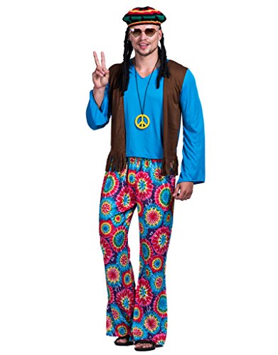 EraSpooky Herren Hippie Liebe Frieden Kostüm