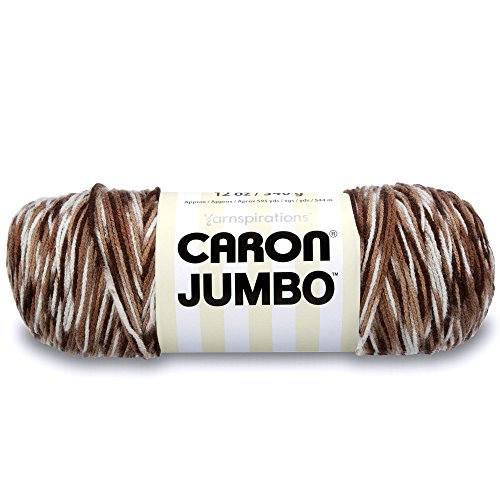 Caron Jumbo Ombre Yarn, 12 oz, Chocolate Variegate, 1 Ball