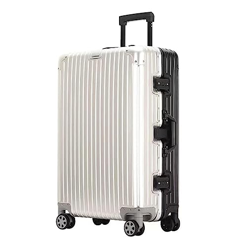 POCHY praktisch Koffer Koffer mit Rollen Handgepäck Koffer Reißverschlussloser Aluminiumrahmen-Gepäck Hartschalenkoffer mit großem Fassungsvermögen leicht zu bewegen