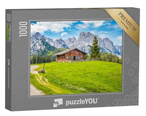 puzzleYOU: Puzzle 1000 Teile „Traditionelle Almhütte, Österreich“
