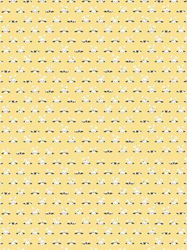 Décopatch Papier No. 781 Packung mit 20 Blätter (395 x 298 mm, ideal für Ihre Papmachés) gelb, kanninchen