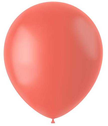 Folat 19644 - Latex Luftballons Oval - dunkelorange matt - 33cm - 100 Stk.