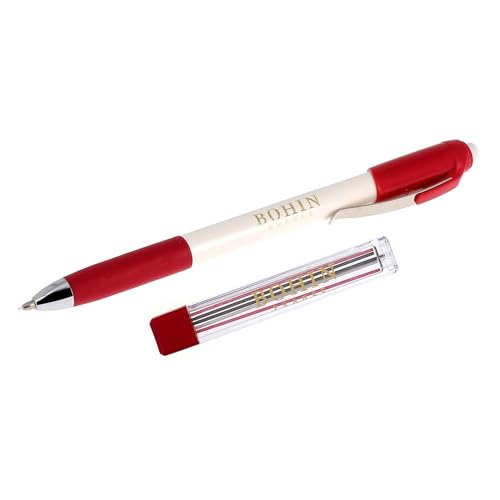 Bohin BO90795 Extra feiner Bleistift 0,9 mm + 6 Verschiedene Minen, 1, One size