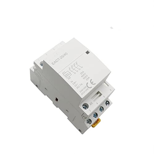 Schütz 4p 16-25A AC 220V 230V 50/60Hz Haushalt AC Modularer Schützschalter Controller 4no 4nc 2no 2nc Smart Home Haus Hotel Industrieelektrik ZFUGEDRLI (Color : 25a-4no)