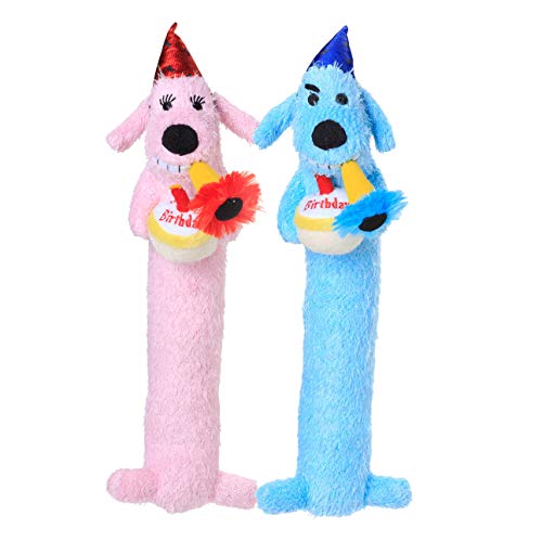 MULTIPET Happy Birthday Loofa Hundespielzeug, 30,5 cm (Farben können variieren)