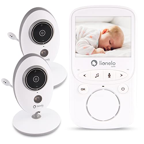 Lionelo Babyline 5.1 Babyphone mit Kamera, Zweiwege-Kommunikation, Reichweite von 300 Meter, Zwei Kameras im Set, Nachtmodus, VOX-System