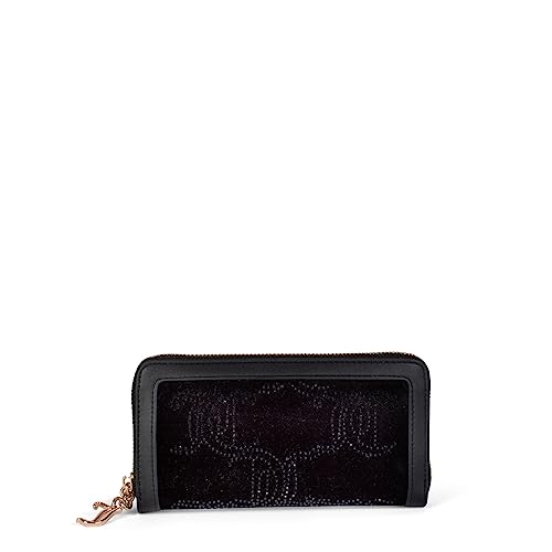 Juicy Couture - Brieftasche Rambling Velour aus Polyester, schwarz (19 X 2 X 10 cm)