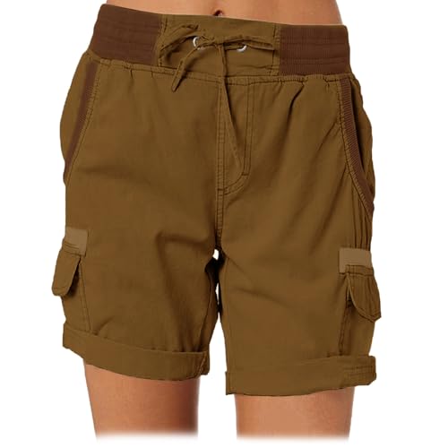 DAGMARA Attreasure Freizeit-Shorts für Damen, Frühlings-Wander-Outdoor-Lounge-Shorts, lässige lockere Damen-Shorts mit hoher Taille (H,M)