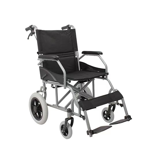 Selbstfahrender Rollstuhl Ältere Tragbare Rollstühle Outdoor Bequemer Leichter Rollstuhl Bequemer Scooter,Black