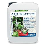 AQUALITY Aquarium CO2 Kohlenstoffdünger (GRATIS Lieferung in DE - Für prächtige, sattgrüne Aquarium-Pflanzen. Reduziert Algen, effiziente Kohlenstoffquelle), Inhalt:2.5 Liter