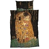 Goebel Original Bettwäsche mit wunderschönem Motiv aus der klassischen Malerei, Vollendete Kunst für Ihr Schlafzimmer, Verschiedene Modelle zur Auswahl (Gustav Klimt: Lebensbaum)