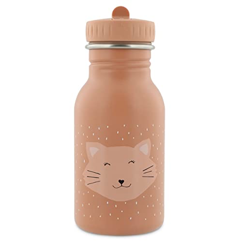 Trixie Trinkflasche für Kinder, Edelstahl, 350 ml – Mrs. Cat (Katze)