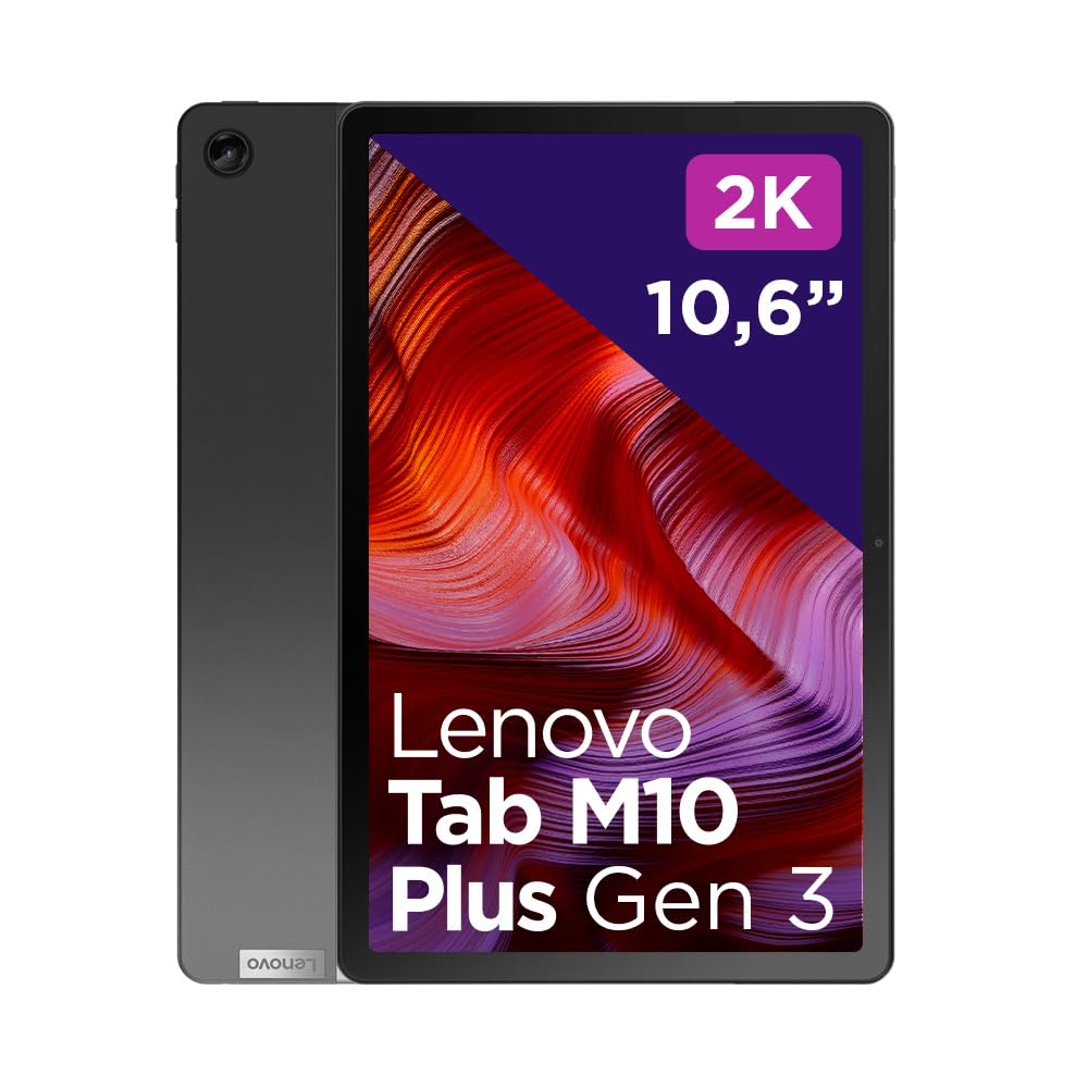 Lenovo Tab M10 Plus (3. Gen) Tablet | 10,6" 2K Touch Display | Qualcomm Snapdragon SDM680 | 4GB RAM | 64GB SSD | Android 13 | grau