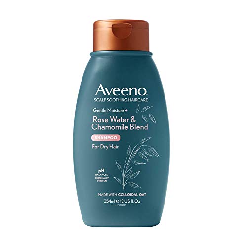 Aveeno Hair Itchy Scalp Shampoo mit Kamille und Rosenwasser für trockenes Haar und juckende Kopfhaut, 354 ml