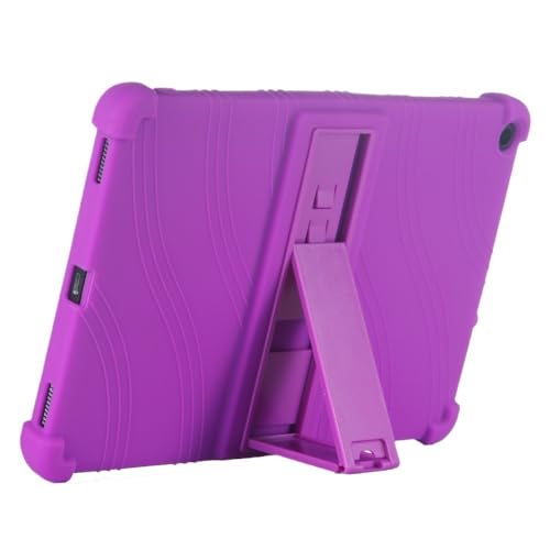 Weiche, stoßfeste Tablet-Hülle aus Silikon, geeignet for Microsoft Surface Pro 7 6 5 4 12,3 Zoll, kindersichere Schutzhülle mit Standfunktion (Color : Purple, Size : for Surface Pro 4)