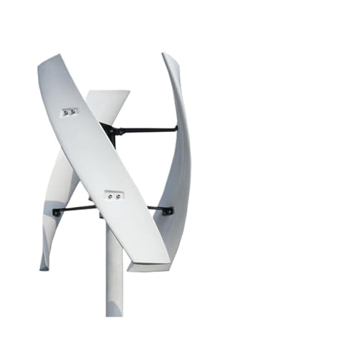 Windmühlengenerator 10 kW 12 V, 24 V, 48 V, geräuscharm, for Zuhause, Windkraftanlage, 3 Flügel, vertikale Windmühle, kostenloser Energiegenerator Mehr Energieeinsparung (Color : White, Size : 24V_1