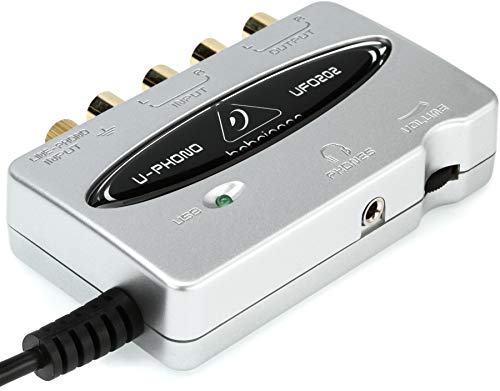 Behringer U-Control UFO202 USB Audio Interface 2-in/2-out mit Phono/Line Inputs (Vinyl Platten / MC Digitalisierung)