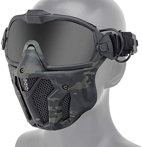 NC Taktischer Airsoft Paintball mit integriertem Anti-Fog-Lüftersystem, Abnehmbarer Maske, atmungsaktivem Vollschutz, CS-Kampfspiel