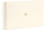 Rössler Papier - Serie Pure Love, Brilliant - Gäste-/Fotobuch Symbol "Herz" mit 60 Seiten, 220x230 mm
