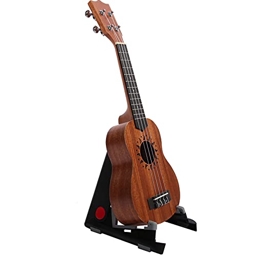 Hawaiianische Gitarre, 4-saitig Bright Sound Tragbarer Ständer Konzert-Ukulele Palisander für Kinder für Erwachsene für Anfänger
