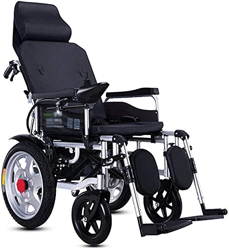 AOLI Heavy Duty Elektrische Rollstühle für Erwachsene, Elektro-Rollstuhl, Mobil Stuhl, Sitzbreite 45 cm, verstellbare Rückenlehne und Pedalwinkel, 360 & Deg; Joystick, 34kg für Behinderte Senioren, 1