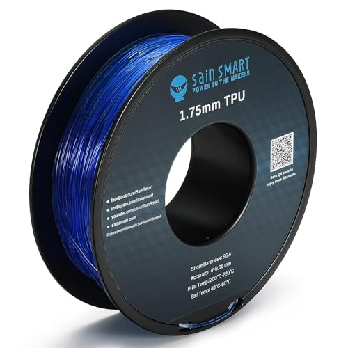 SainSmart TPU 3D-Drucker Filament, 1,75 mm, 0,8 kg, Blau