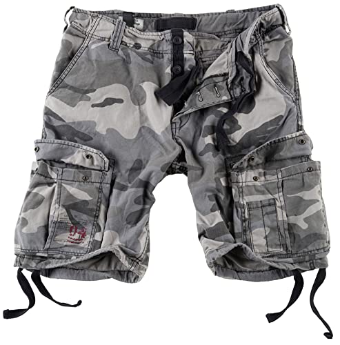 Surplus Herren Airborne Vintage Cargo Shorts, Nightcamo, Gr. S