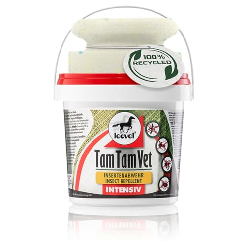 RL24 leovet - Tam Tam Vet Intensiv Gel mit Schwamm | Insektenschutz für Pferde | 4-Fach verstärkter Wirkdauer | Schutz vor Mücken, Bremsen & Zecken | 1 x 500 ml Eimer