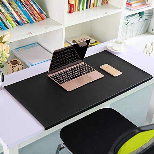 Schreibtischunterlage mit Kantenschutz,70x35cm,Wasserdichte rutschfeste sanft Luxus Leder Schreibunterlagen für Tastatur, PC, Laptop Computertastatur