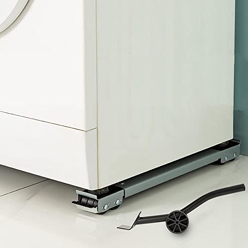 2 stücke Waschmaschinenständer Bewegliche verstellbare Basis mit Rädern Waschmaschinenlift für Trockner Kühlschrank Kühlschrank Haushaltsgeräte