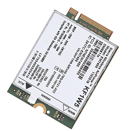 Lazmin Mini 4G LTE WWAN NGFF-Kartenmodul, kabelloses EM7455-Netzwerkadapter-Kartenmodul für Dell DW5811e