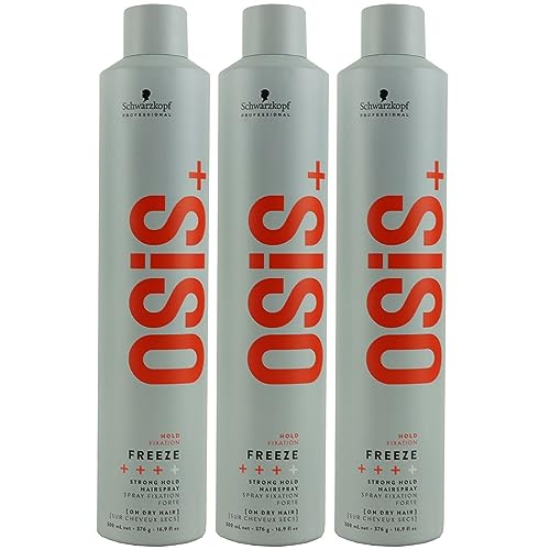 3 x Schwarzkopf Osis Hairspray - Freeze - Strong Hold - 500 ml
